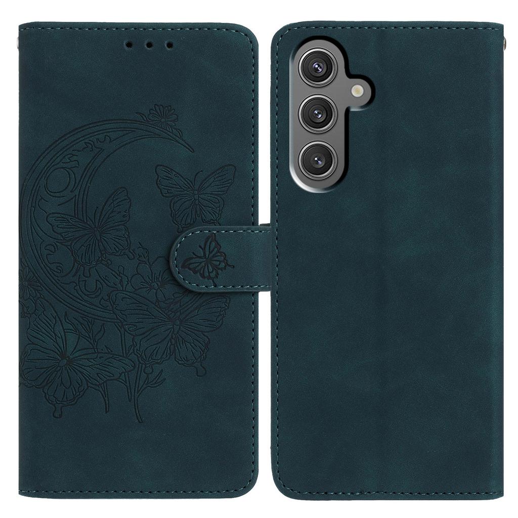 For Samsung Galaxy A36 5G Case Butterfly Flower Imprinted PU Leather Wallet Stand Phone Cover