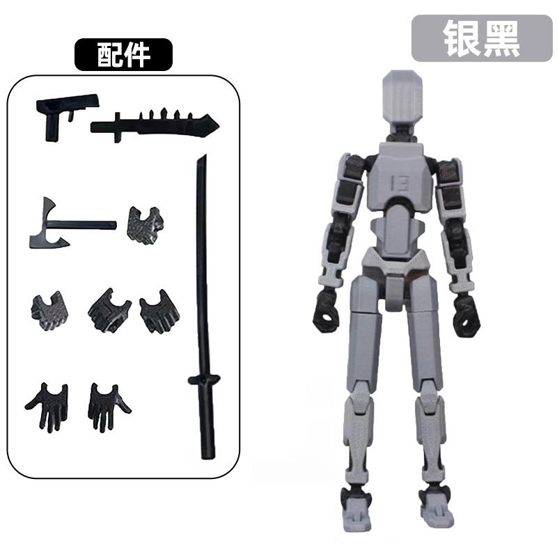 Dummy 13 Actionfiguren Spielzeug für Kinder Lucky 13 Mehrgelenkig Beweglicher Formwandler Roboter 3D Gedruckter Mann Actionfiguren Kinderspielzeug