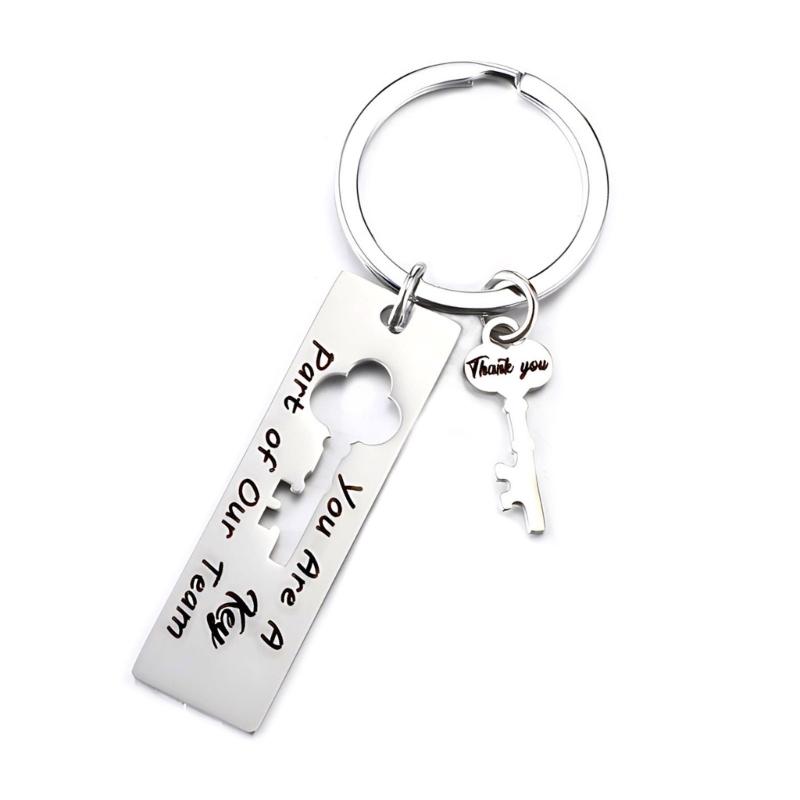 Stylové přívěsky na klíče s motivem zaměstnance, přívěsek na klíče z nerezové oceli, kroužky na klíče od auta, šperky, dárek pro ženy a dívky.