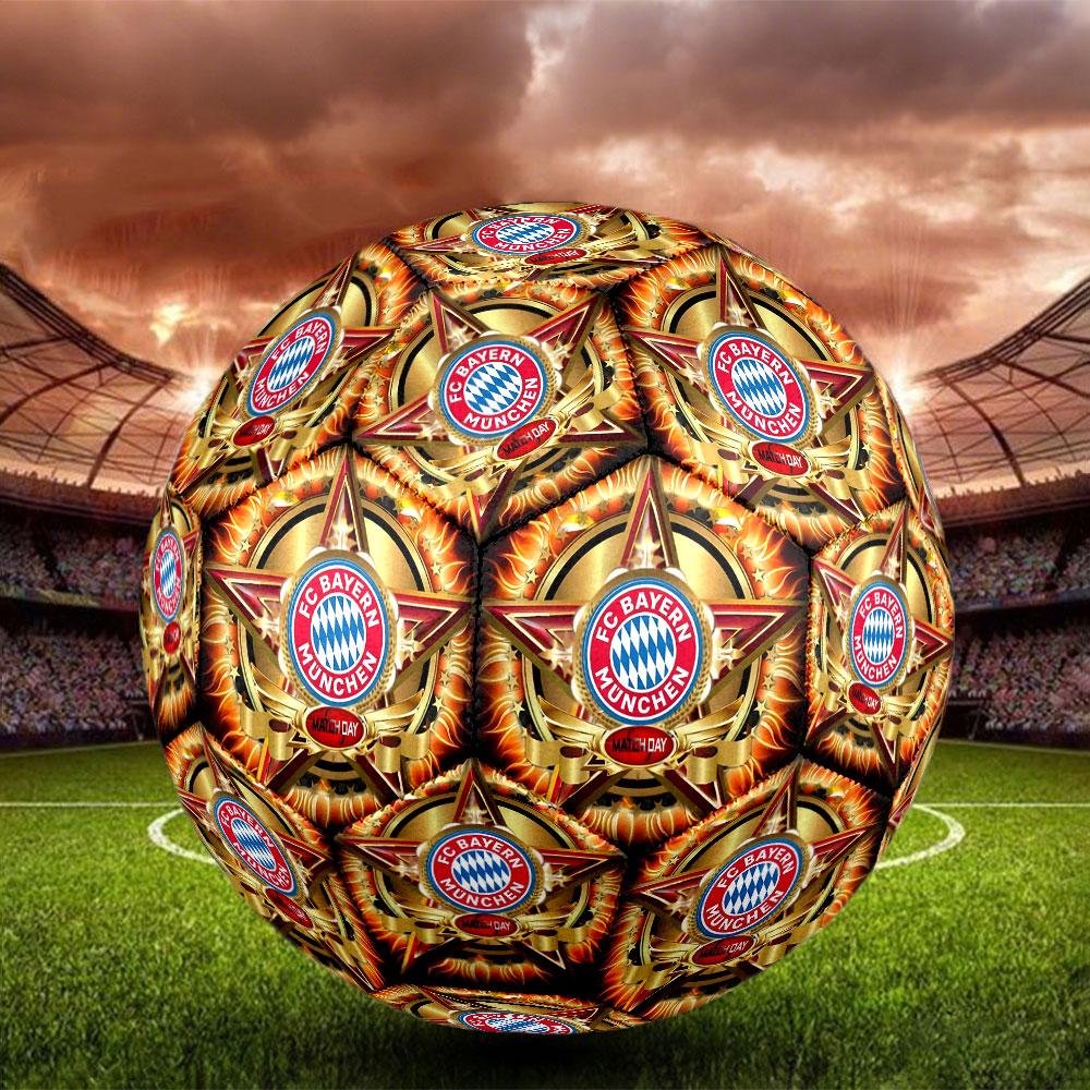FC Bayern Druckgröße 5 Fußball, Standard-Matchball für Sportspiele und Teamtraining, Ideales Geschenk für Fußballfans