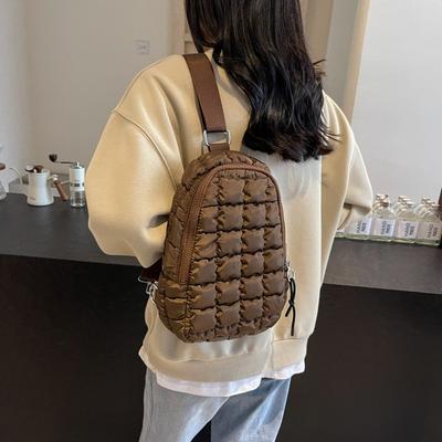 Bolsa de pecho simple para mujer nueva de otoño e invierno, ropa de algodón, bolso de hombro portátil, bolso bandolera personalizado para el trabajo