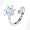 Creative Rotatable Fidget Ring For Women Anti Anxiety Stress Relief Finger Ring Fashion Jewelry Accessory Gift