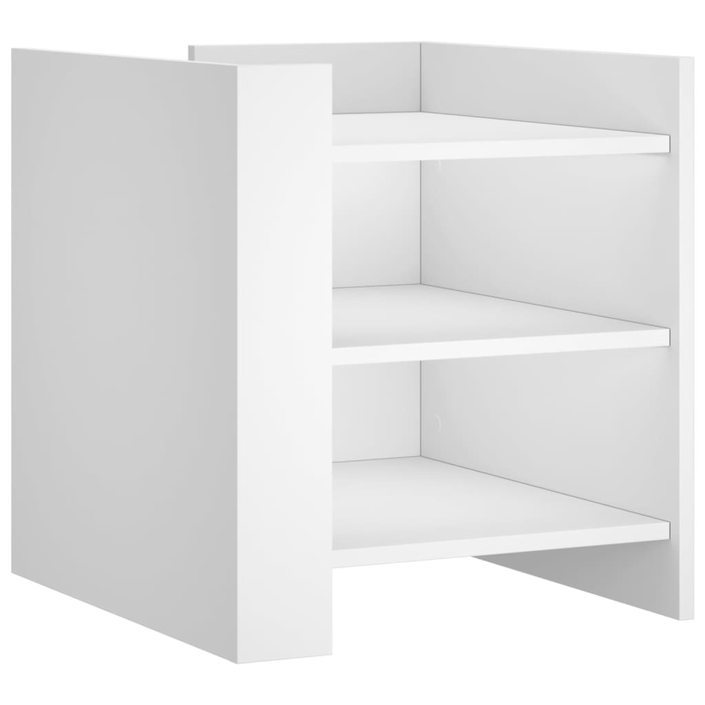Nightstand White 45 X 50 X 50 Cm Particleboard