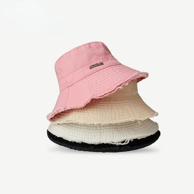 1 Pc Korean Version of Fisherman Hat Female Foldable Classic Style All-match Travel Edge Visor Hat Temperament Show Face Small Basin Hat