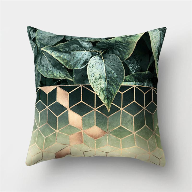 Tropical Leaf Cactus Monstera Cushion Cover 45*45cm Polyester Pillow Sofa Bedroom Study Room Home Decor Decorative Pillowcase