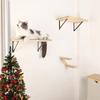 Wall-Mounted Wooden Cat Base Cat Tree Cat Wall Furniture Wall-Mounted Floating Wooden Cat Shelf