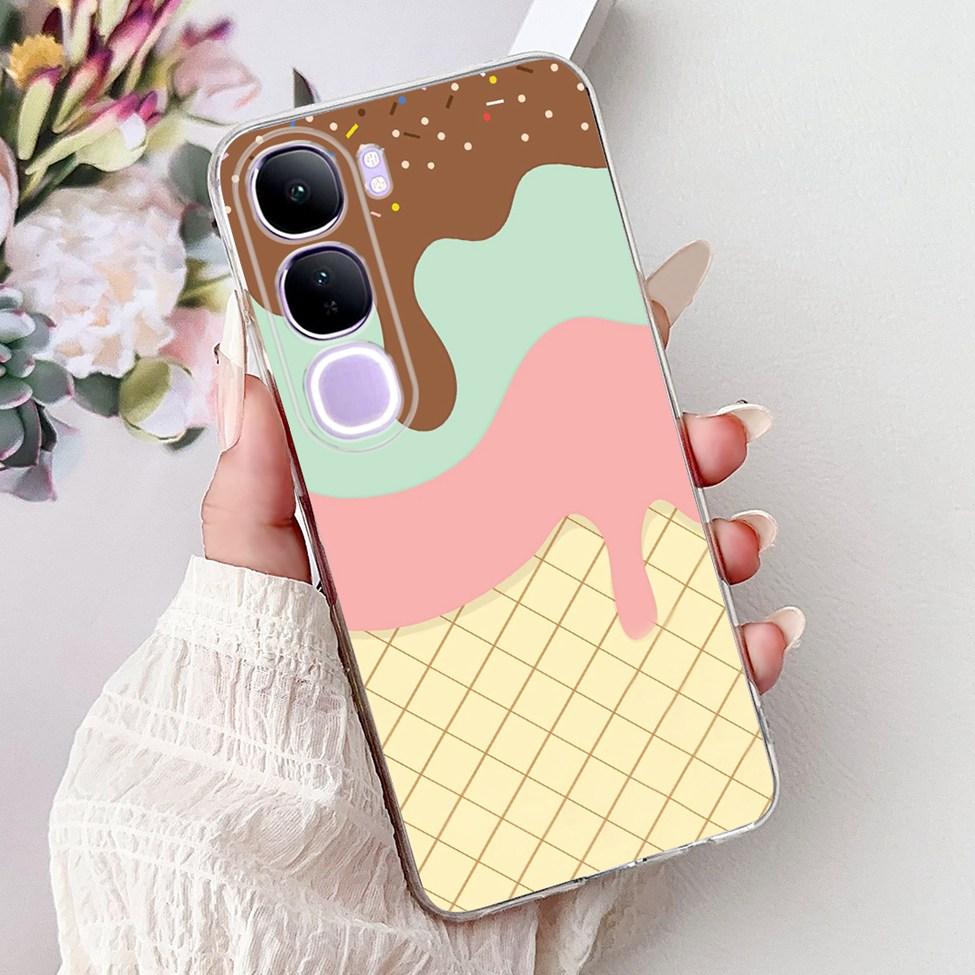 For Vivo V40 Lite 5G IDN Case V2417 Clear Cute Cat Fashion Butterfly Love Painted Soft Phone Case For Vivo V40 Lite 4G IDN Cover