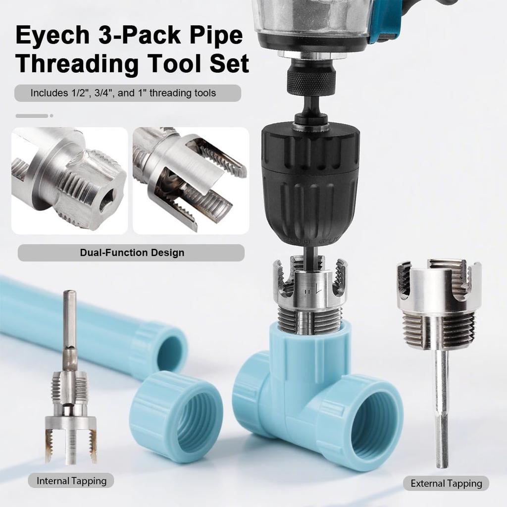 PPR-Rohrgewindeschneider Innen- und Außengewindebohrer 1/2 3/4 1 Zoll Wasserrohr-Schneideisen