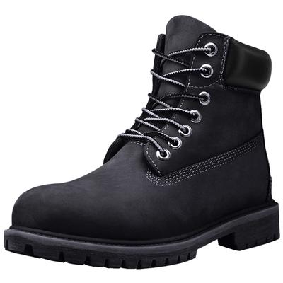 [SOARHOPE] Men's Yellow Boots Engineer Short Work Boots High-Cut Lace-Up Lightweight Waterproof Leather Boots for Men