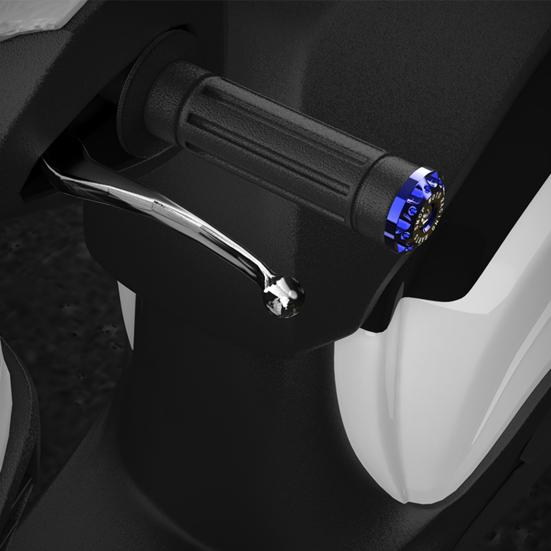 1 Pair Motorcycle Handlebar Plugs High Low Temperature Resistance Waterproof Non-slip Aluminum Alloy Handlebar Caps End Caps for Motorbike