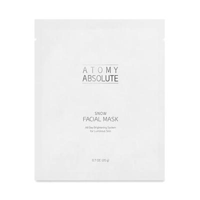 Atomy Absolute Snow Facial Mask (20g X 5ea) All Day Brightening System for Luminous Skin
