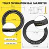 Oyviny RV Toilet Seal Kit RV Toilet Seal Part Fits For Dometics 300 310 320 Series Toilets, Replace 385311652 385311658 RV Toilet Flush Ball Seal