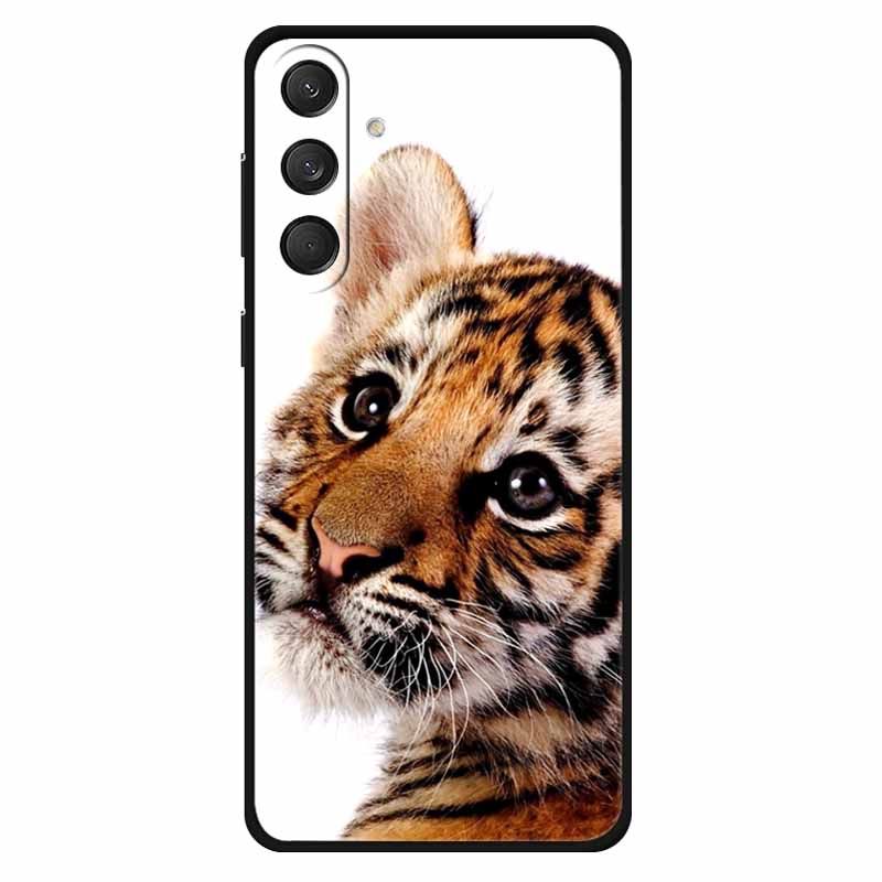 For Samsung M55 5G Case Soft Silicone Lovely Cat Fashion Phone Cover For Samsung Galaxy M55 Cases Bumper on for GalaxyM55 Lion