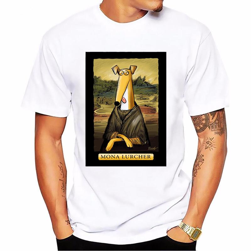 Brindle Greyhound Animal Print TShirt Men Dog Lovers Funny T Shirts Homme Harajuku Shirt Summer Tops White Tshirt Streetwear 4XL