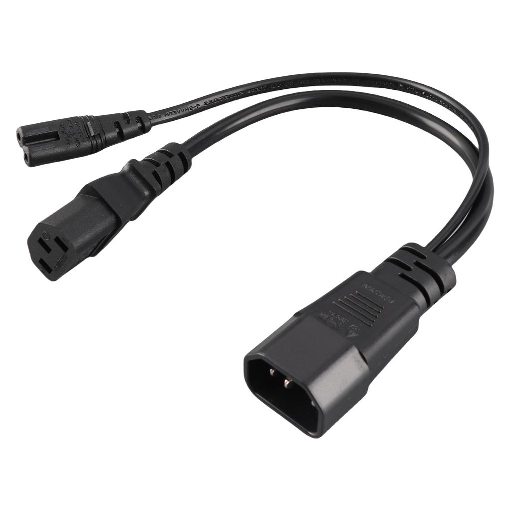 IEC320 C14 Male to C13 C7 Female Power Cord Water Proof IEC320 Power Cable for Projectors 100‑250V 32cm