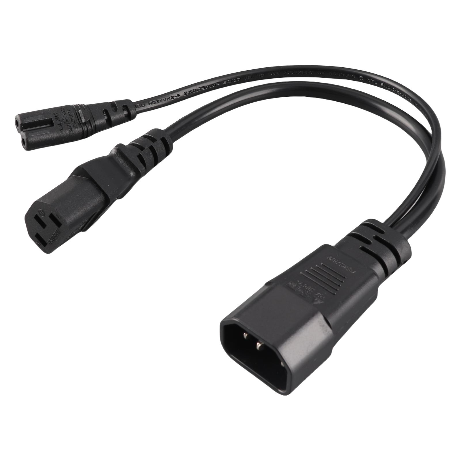 

IEC320 C14 Male to C13 C7 Female Power Cord Water Proof IEC320 Power Cable for Projectors 100‑250V 32cm