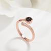 Cute Moon Design Natural Black Opal Round 5mm Gemstone Earrings Rings 925 Sterling Silver for Girls Nice Birthday Gift