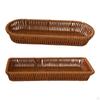 Handcrafted Wicker Utensil Holder and Bread Basket Set