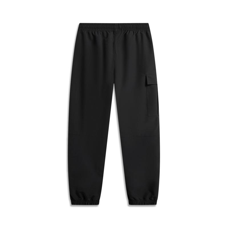 Li Ning Wade Series Casual Simple Solid Color Drawstring Sports Long Pants Men bottoms Black AYKV429-1