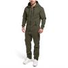 Men's Hooded Jumpsuit Zip Up  Pajamas Playsuit Jogger Sweatsuit Overall Romper