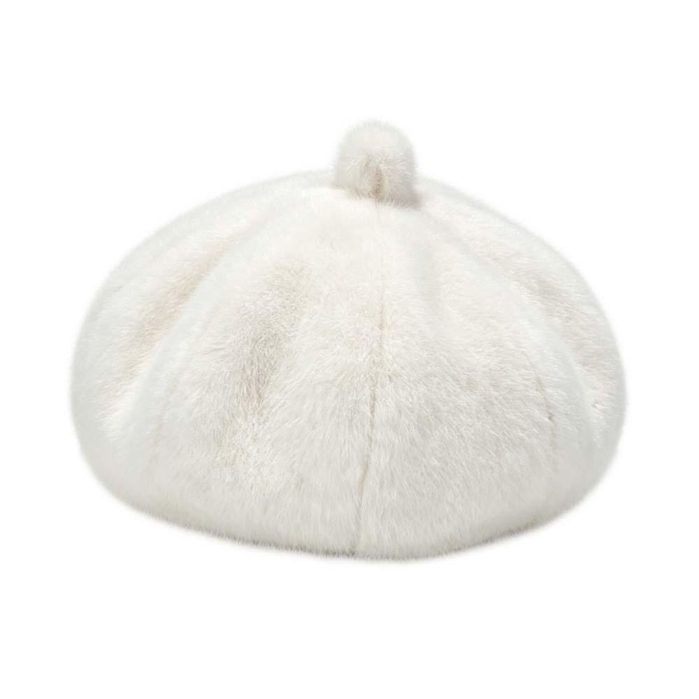 Furry Leopard Print Hat Thickened Pumpkin Painter Cap Plush Octagonal Cap Commuting