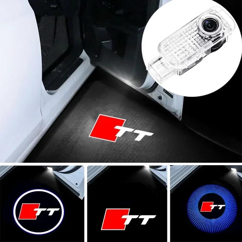 For Audi S662Pcs for Audi TTS Logo 2008 2009 2012 2013 2017 2019 2020 2021 2022 LED Car Door Welcome Courtesy Projector Ghost Shadow Lights
