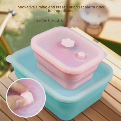 Scatola Pranzo Pieghevole in Silicone da Esterno - Per Alimenti, Ideale per Campeggio, Picnic e Conservazione Frutta, con Scomparto.