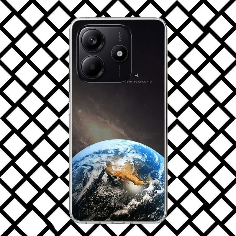 Earth Stars Space Phone Case for Xiaomi Redmi Note 15 14 14S 13 12 12S 11 Pro Plus 11E 11T 11S 10S 5G Soft Cover Fundas Redmi No