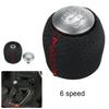 Driving Experience Improvement Shift Lever Stylish Gear Shift Knob Chrome Silver 5 6-speed Cap Chrome Silver Finish