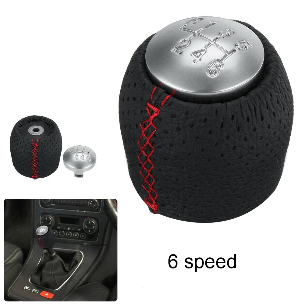 Driving Experience Improvement Shift Lever Stylish Gear Shift Knob Chrome Silver 5 6-speed Cap Chrome Silver Finish