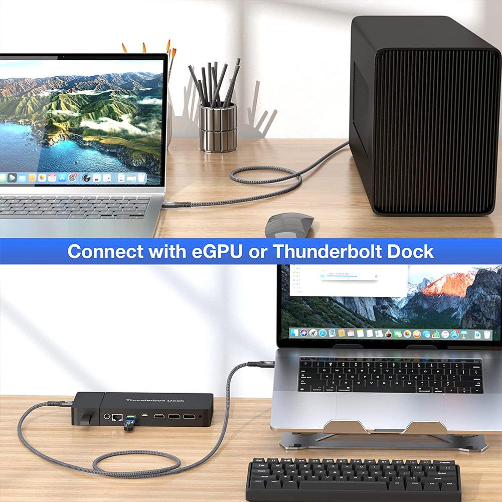 Usb 4.0 Data Cable Compatible For  4 Type C Double-headed 8k Cable 40gbps Pd 240w Fast Charging Cable