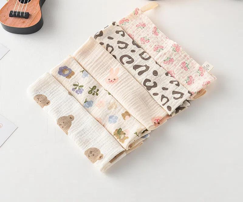 Śliniak dla niemowląt, Ręcznik muślinowy bawełniany dla noworodków, Ręcznik do odbijania dla niemowląt, Chusteczka dla dzieci, Mały kwadratowy ręcznik do mycia twarzy
