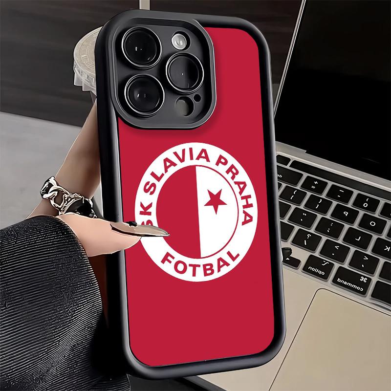Phone Case for iPhone 17 Air 16E 15 16 Pro Max Sk Slavia Praha Czech Republic Cover 14 Plus 13 12 Mini Soft Shell Silicone Funda