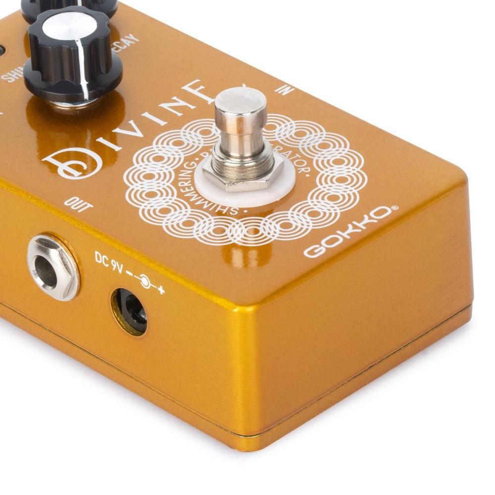 GOKKO Divine GK-46 Reverb Pedal Shimmer Effect Ambient Modulation Aluminum Alloy 9V DC Power Supply