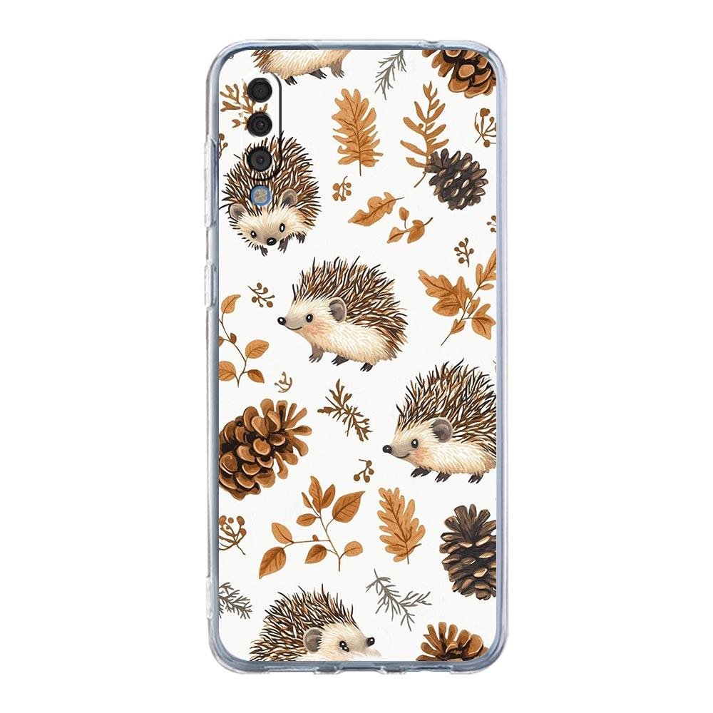 Phone Case For Samsung A56 A36 A26 A16 A14 A12 A22 A32 5G A34 A42 A52 A54 A50 A70 A40 A20S A04S A06 Cover Cute Little Hedgehog