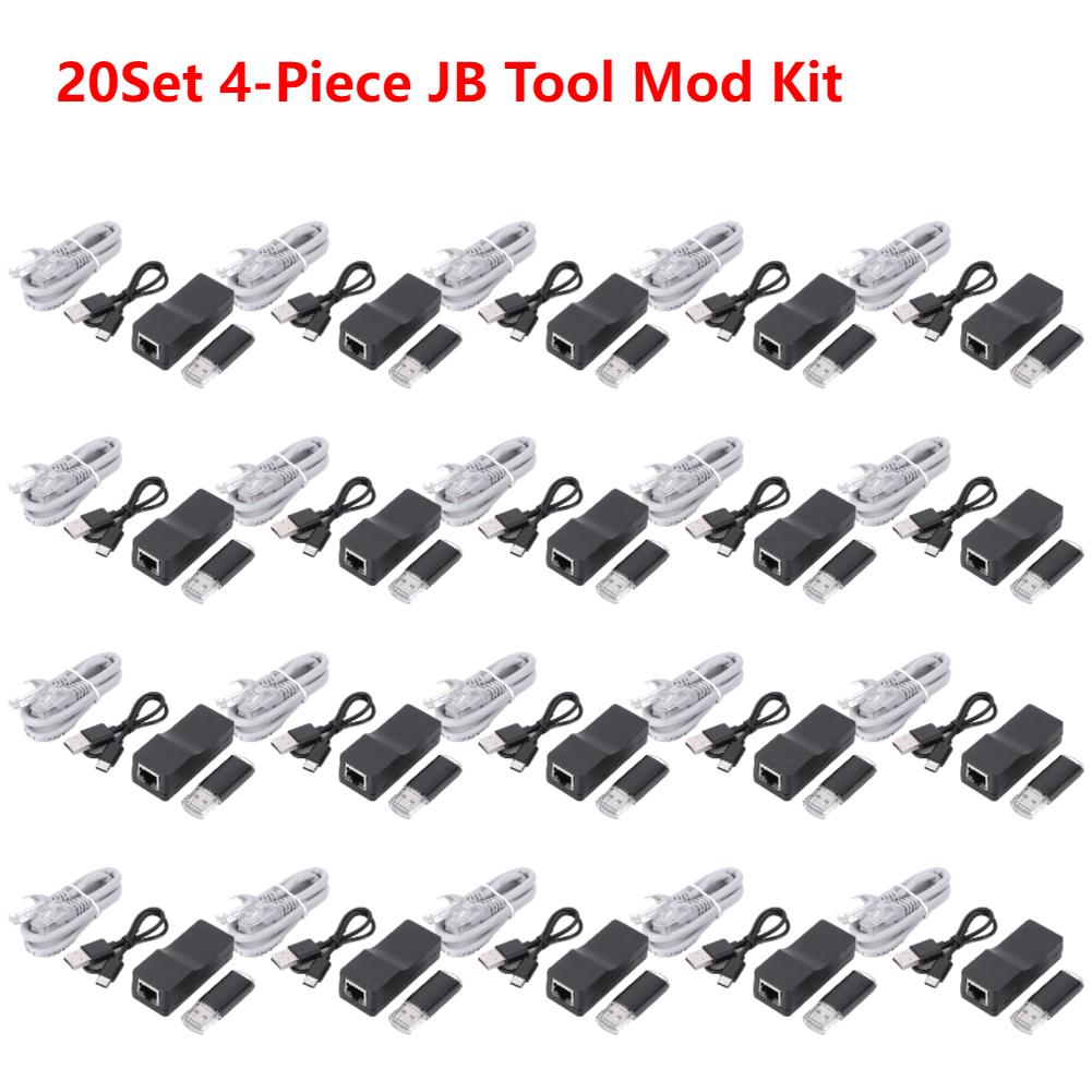 20/1Set One-Key JB Tool Mod Kit JB Adapters With USB Drive Ethernet Type-C Cable Gaming Accessories For PS4 FW 9.0 11.0 System