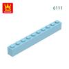 Non-Toxic 25Pcs/Lot 6111 Thick 1X10 Basic Building Blocks Classic Construction Accessories Compatible With Brick Children Gift Box