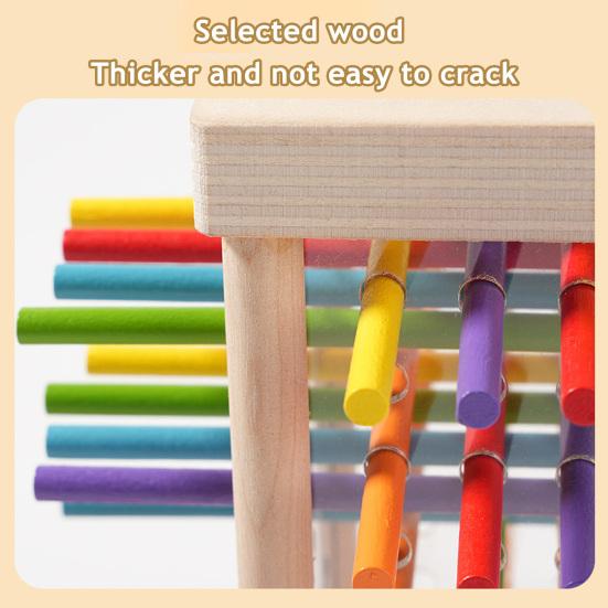 1 Set Wooden Stick Tower Dice Game Fine Motor Focus Training Colorful Stick Counting Math Educational Board Game Toddlers Boys Girls Gift