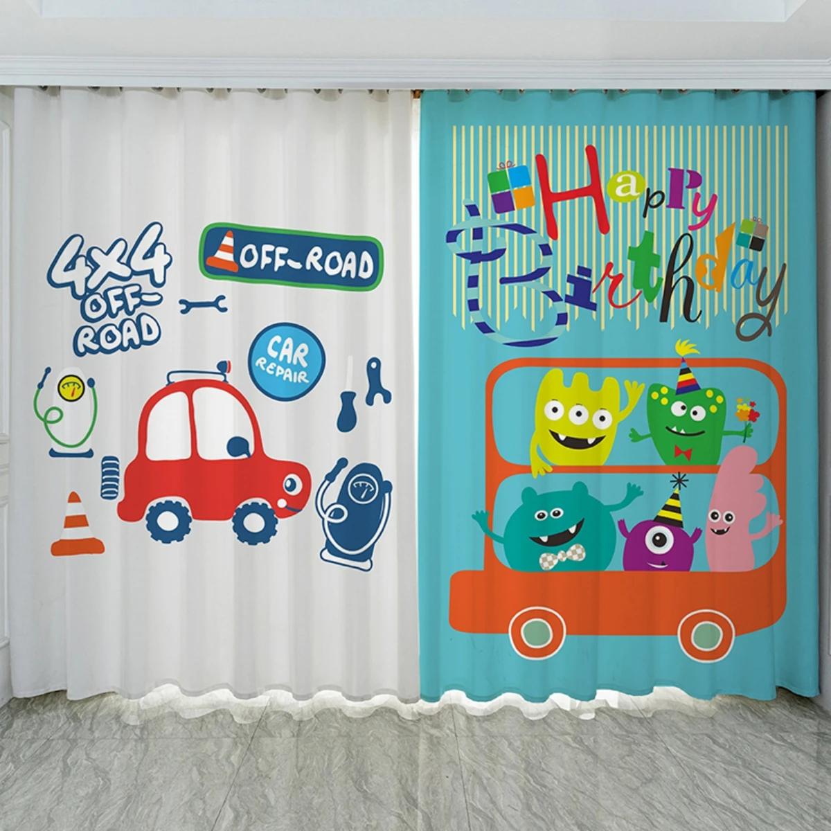 

Шторы с игрушечной тематикой, высокие затемняющие шторы для мальчиков, мужчин, взрослых, красивые пейзажи, гостиная, спальня, кухня, плотная затемняющая штора W55 X H120cm X 2&Grommet Top