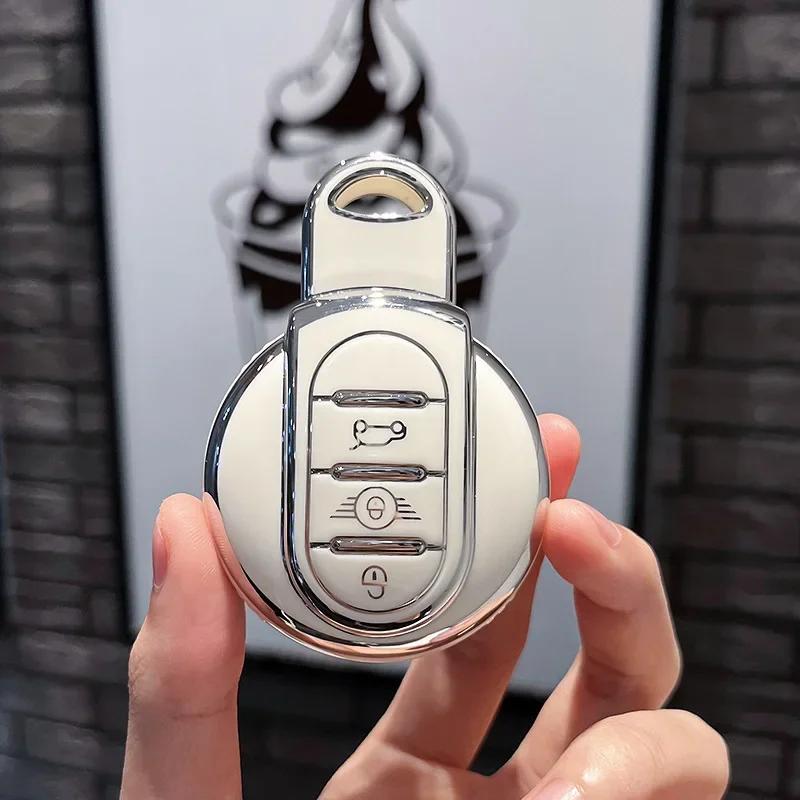 

Чехол для автомобильного ключа из ТПУ для BMW MINI COOPER S ONE JCW F54 F55 F56 F57 F60 CLUBMAN COUNTRYMAN держатель для пульта дистанционного управления белый
