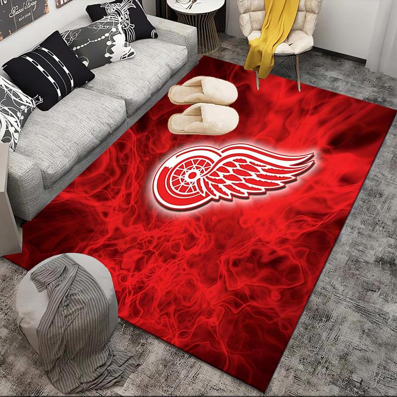 Red Wings Logo Area Rug Suitable for Indoor And Outdoor,Carpets for Kitchens, Homes, Offices, Living Rooms,Home Decor,Christmas Gift