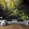 Forest waterfall tapestry, jungle wall hanging, aesthetic room decoration, Bohemian hippie living room, bedroom wall decoration