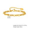Vnox Stainless Steel Stackable Chain Bracelets, Classic Gold Color Never Fade Link Bracelet, Daily Causal Wear