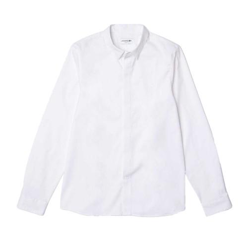 Lacoste Mens Poplin Concealed Placket Slim Shirt