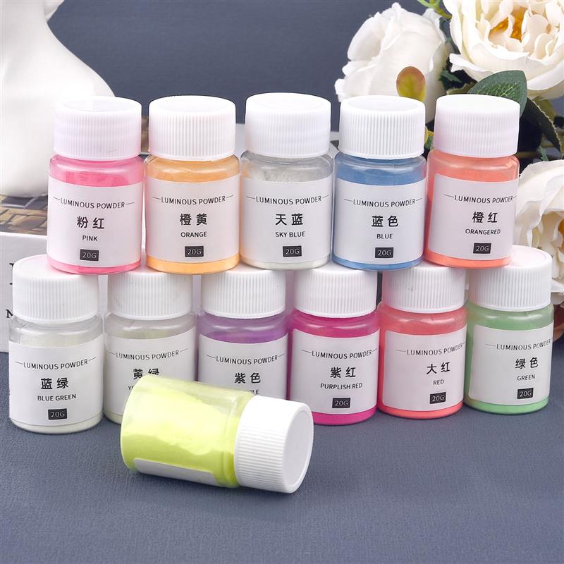 20g/Bottle Noctilucent Natural Mica Mineral Powder Soap Candle Epoxy Resin Dye Pearl  DIY Jewelry Crafts Making Accessory