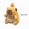Soft Fabric Capybaras Plush Keychain with Music Box Cartoon Animal Character Backpack Charm Unique Accessory for Bag