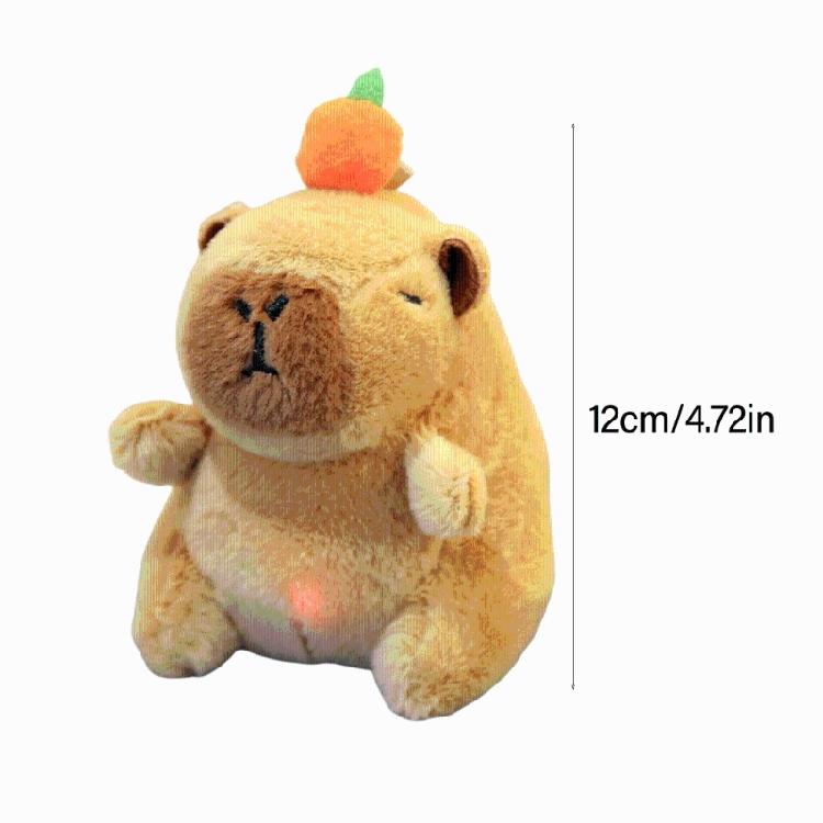 Soft Fabric Capybaras Plush Keychain with Music Box Cartoon Animal Character Backpack Charm Unique Accessory for Bag