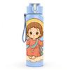 1PC Baby Angel Holy Cute Cartoon Print 750ml Color Plastic Sports Water Bottle Leakproof Flip Straw Lid Suitable for Sports Office Home Use