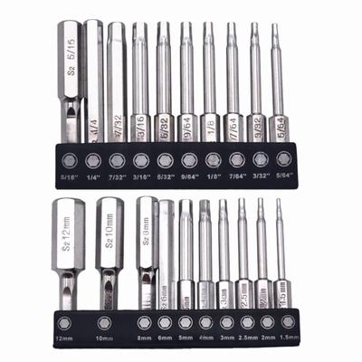 YFFSFDC Innensechskant-Bit Sechskantschaft Impact S2 Schrauberbit Sechskant-Bits zum Schraubenanziehen Elektroschrauber 60mm Sechskant Präzisions-Magnet-Schrauberbits