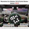 Moonlinks Inner Door Power Window Switch Button Covers Trim Sticker Replacement Compatible With Mercedes Benz A B C E G GLA CLA GLK GL ML GLE Class